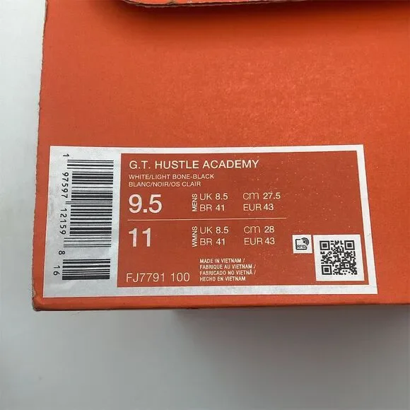 Nike G.T. Hustle Academy Men's Basketball Shoes White Size 9.5 - Picture 4 of 9